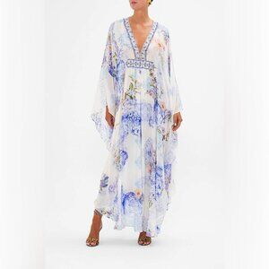 long kaftan with waist detail Paint me positano